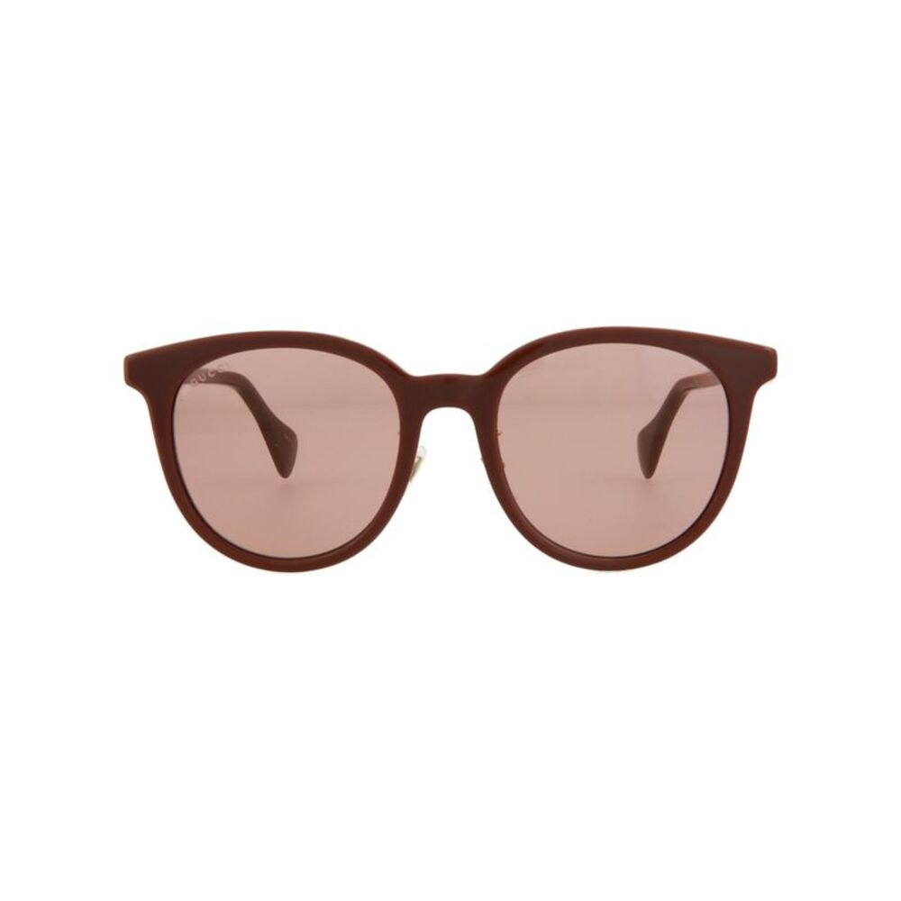 Gucci Round-Frame Acetate Sunglasses Red Womens